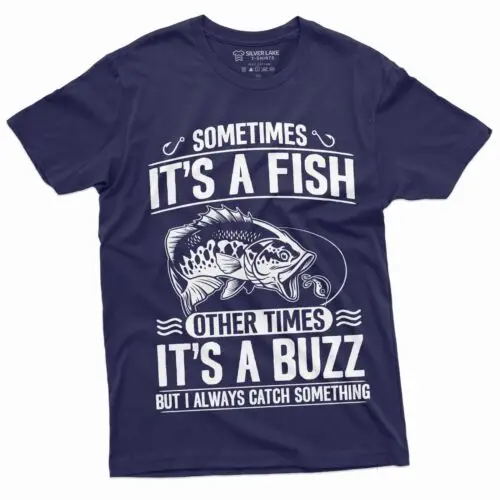 Fishing Humor Tee Fish Buzz Graphic T-shirt Fishing Dad Tee Fishing Hobby Tee