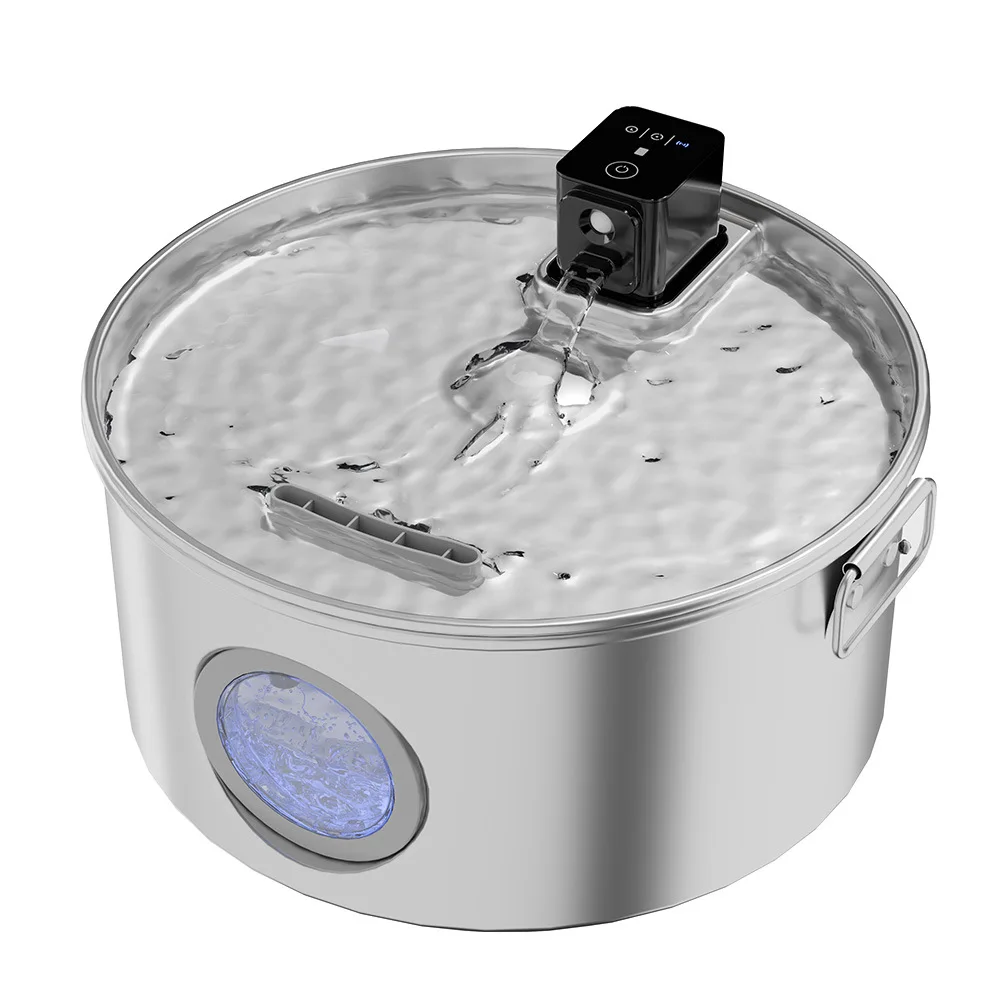 

12L large capacity pet water dispenser stainless steel dog water dispenser wireless induction intelligent water outlet unplugged