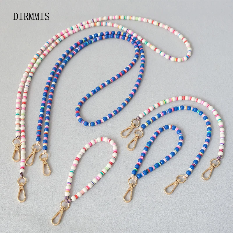 New Fashion Woman Bag Accessory Detachable Vintage Candy Beaded Chain Acrylic Bag Rope Strap Women Handbag Shoulder Handle Chain