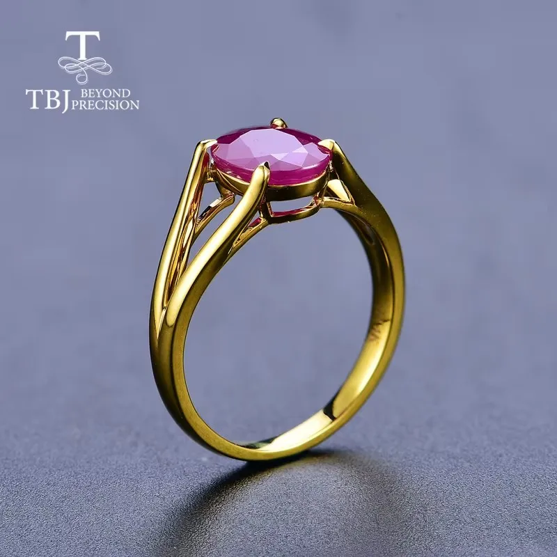 14K yellow gold rings 100% natural gemstone ruby 1.15ct simple Luxury fashion joker fine jewelry for woman anniversary gifts