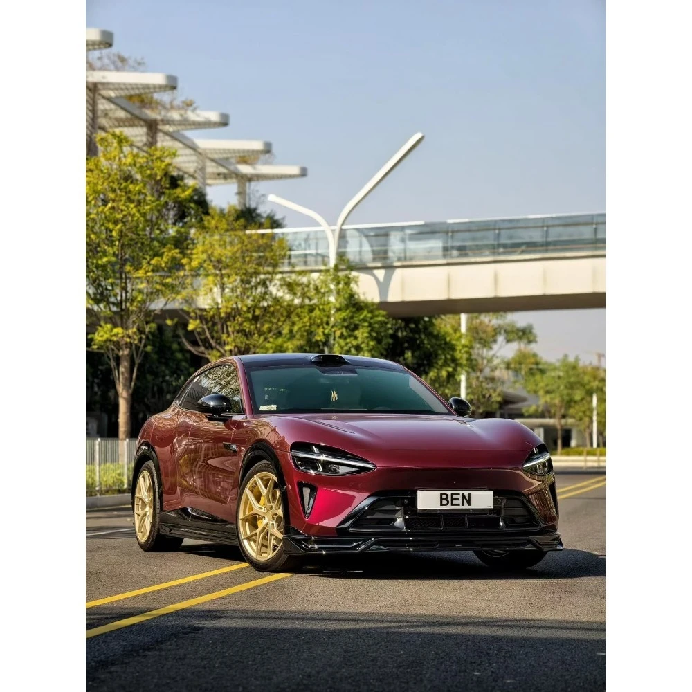 

Car body kit Front lip Side skirt Rear lip For Xiaomi YU7 25+ with rear lip spoiler PP+ABS tail wing glossy black Car Accessorie