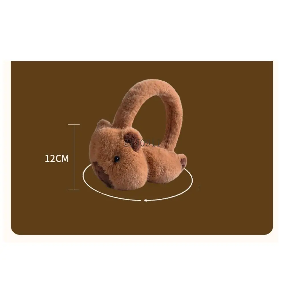 Moda Capybara Peluche Scaldaorecchie Antivento Protezione per le orecchie Paraorecchie invernali Copri orecchie caldo Paraorecchie pieghevoli Bambini