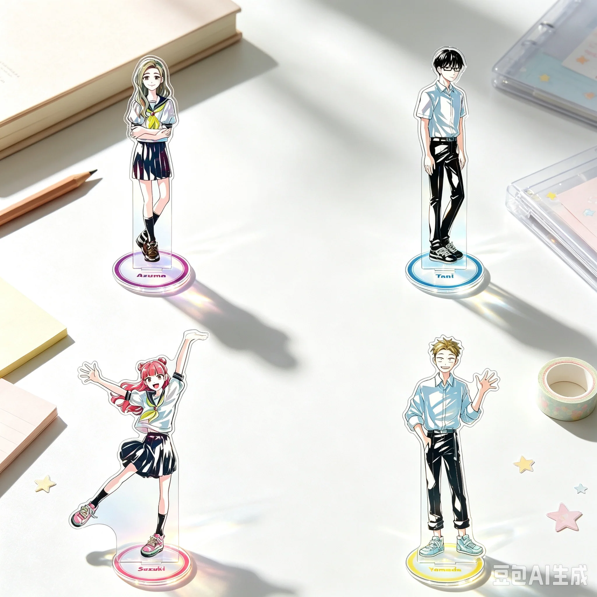 HOT Anime You And I Are Polar Opposites Acrylic Stand Modlel Desktop Decoration Game Collectible Ornament Gift For Fans Keychain