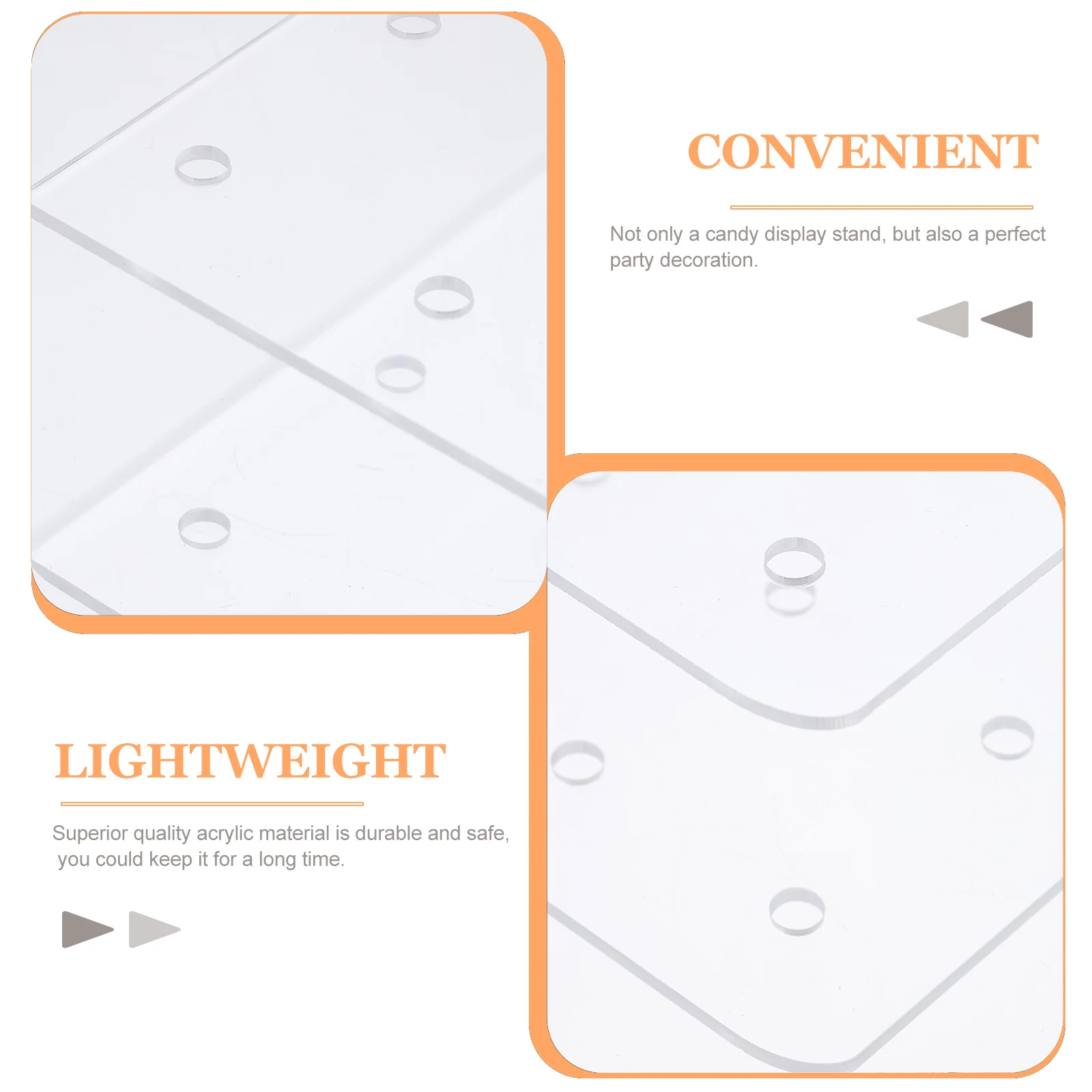 

2Pcs Lollipop y Display Rack Transparent Acrylic Safe Party Wedding Birthday Christening Bridal Shower Anniversary