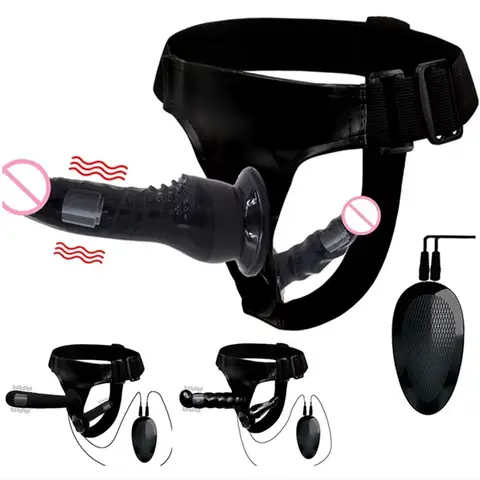 Strap On Big Dildo Vibrator Strapon Ultra Elastic Harness Belt  Adult Sex Toys For Woman Lesbian Double Penis Realistic Dildos