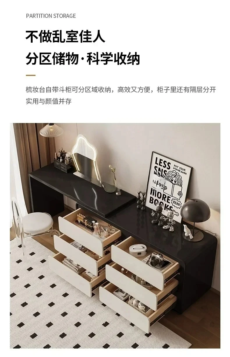 Integrated Corner Retractable Dresser Makeup Table Dresser Bedroom Simple Modern