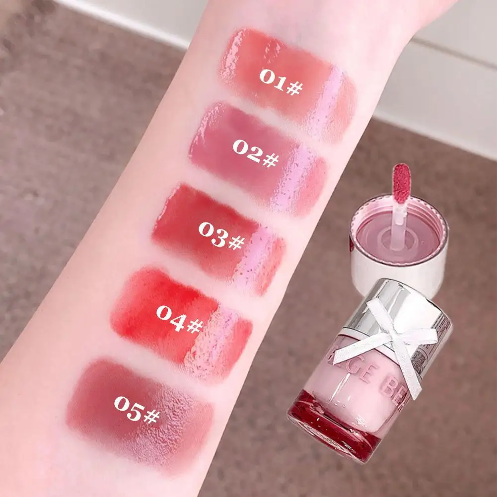 

5 Color Mirror Water Lip Gloss Moisturizer Jelly Liquid Lipstick Waterproof Lasting Red Lip Tint Korean Makeup Cosmetic
