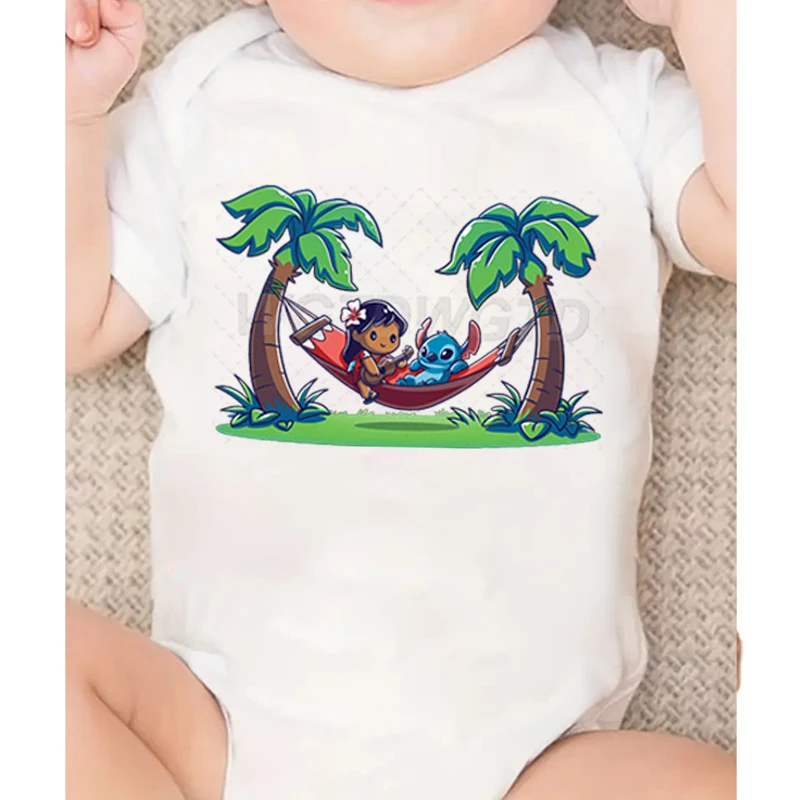 

Cartoon Lilo & Stitch Print Soft Baby Clothes Gift for Baby Onesie Bodysuit Cute Stitch 100% Cotton Infant Jumpsuit Baby Romper