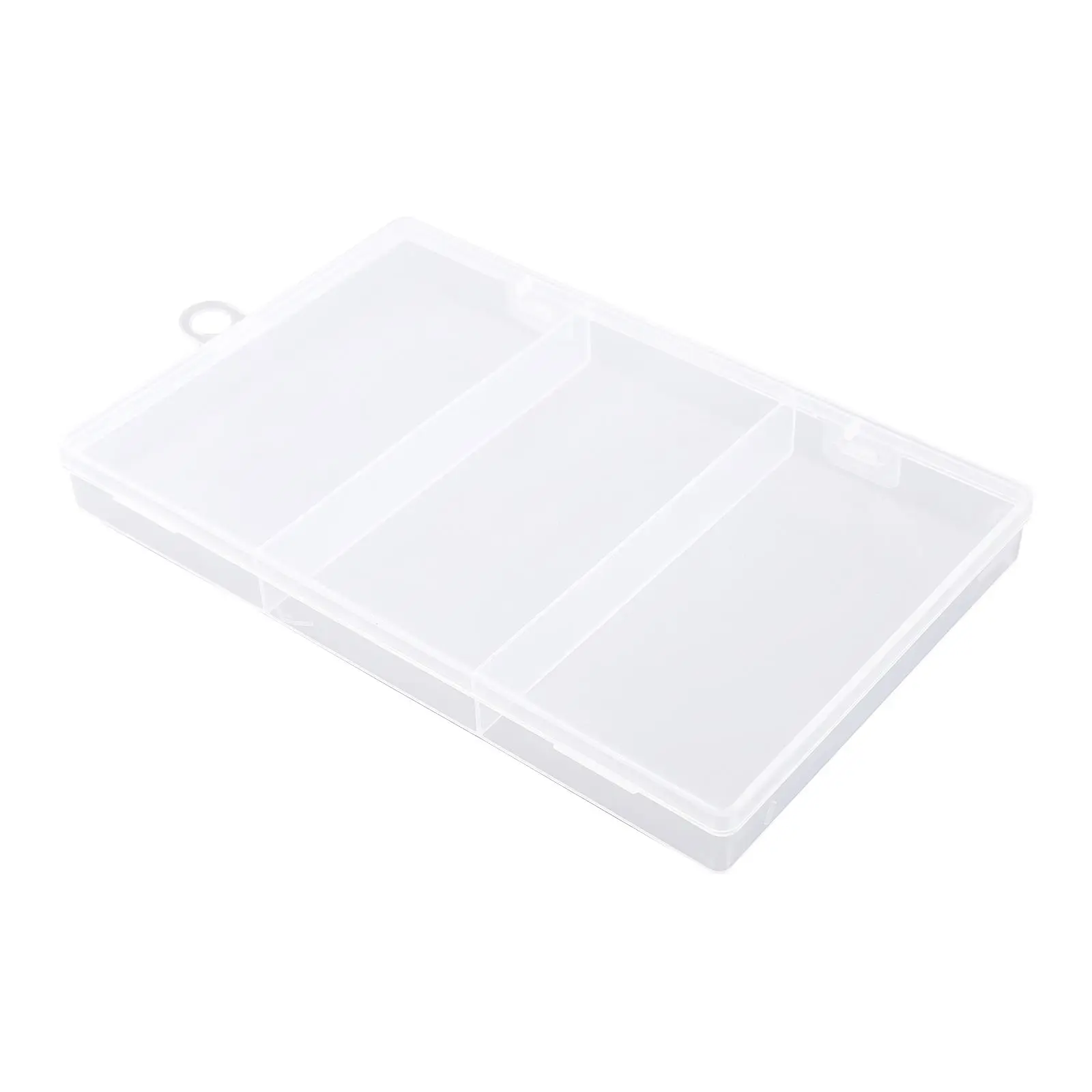 3 Grids Rectangular Storage Box PP Plastic Transparent Box Lure Fishing Gear Classification Small Hardware Tools Arrangement