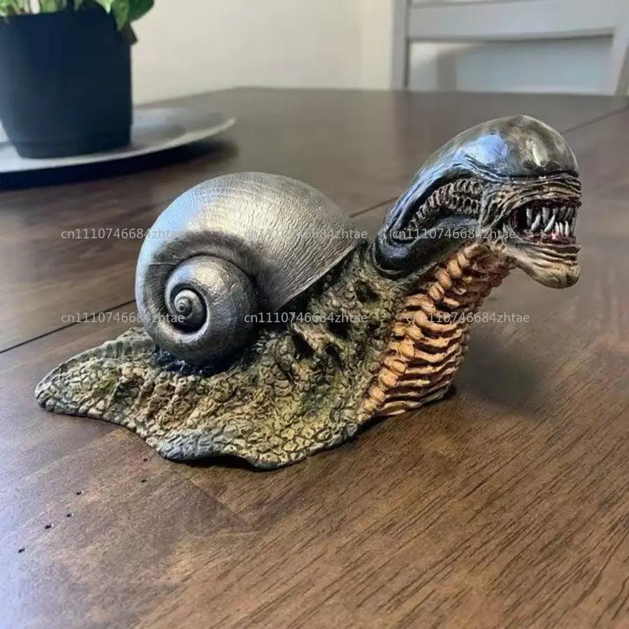 alien special-shaped snail statue ornament, creative resin handicraft home garden decoration