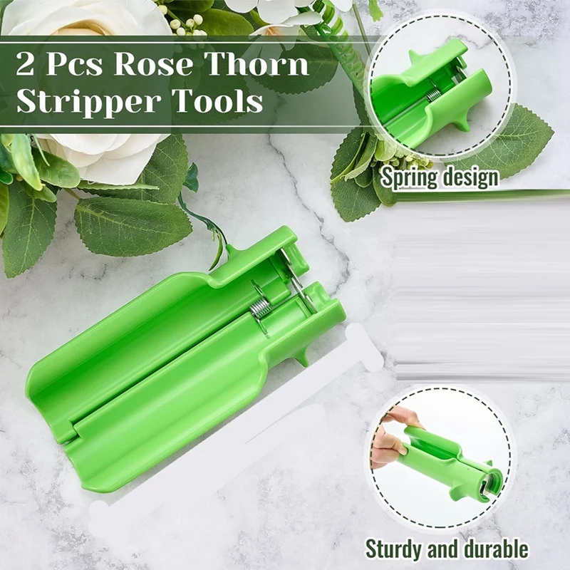 ABKY-2 Pcs Rose Stripper Thorn Remover Rose Thorn Stripper Tool For Remove Leafs Thorns Home Florist Gardening Floral