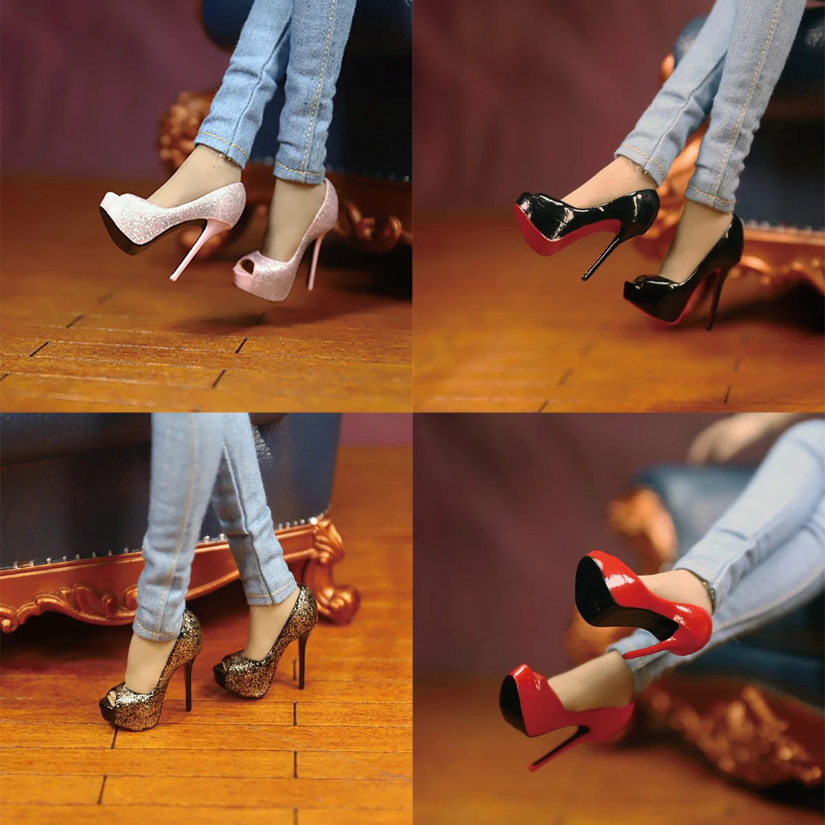 

Feeltoys FT021 1/6 Scale Thick Soled Fish Mouth High Heels Shoes Model Fit 12'' Female Soldier Action Figure Body Dolls