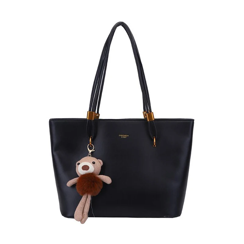 سعة كبيرة خمر الحد الأدنى حقيبة حمل نسائية بولي الملمس الملمس تنوعا حقيبة كتف واحدة للنزهات والتنقل #3