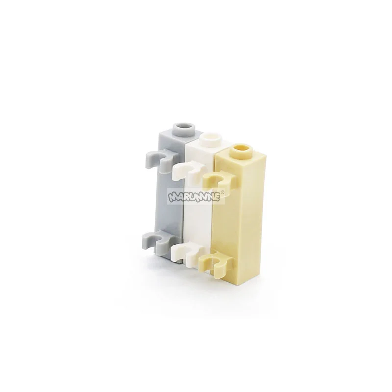 Marumine Moc Bricks Modified 1x1x3 With 2 Clips Vertical Hollow Stud 60583 House Accessories Parts Constructor Building Blocks