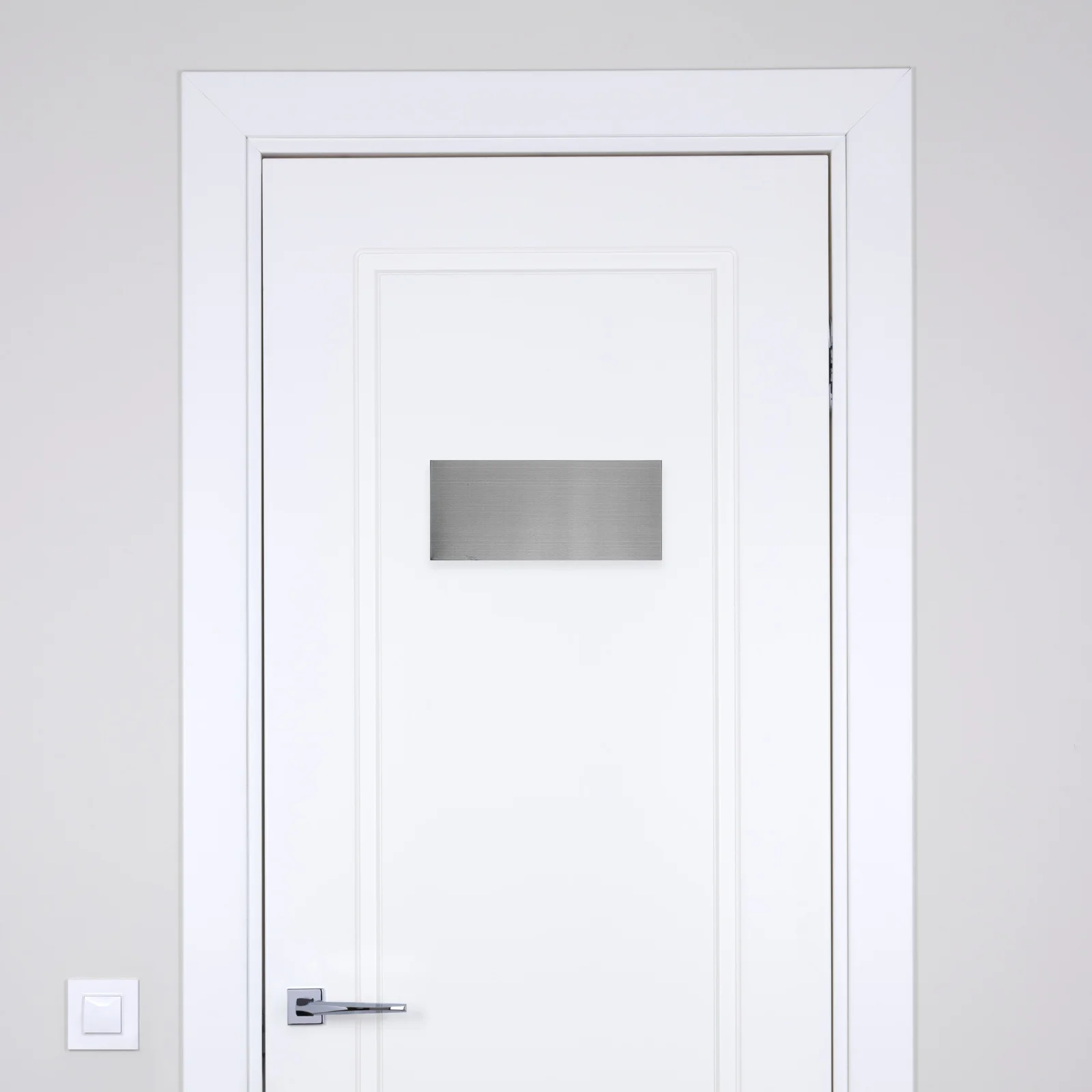 2 قطعة 25X11 سنتيمتر فارغة علامة باب معدني الفولاذ المقاوم للصدأ لوحة قابلة للنقش لاصق غرفة المكتب علامة جدار جبل مدرسة فندق مستشفى #6