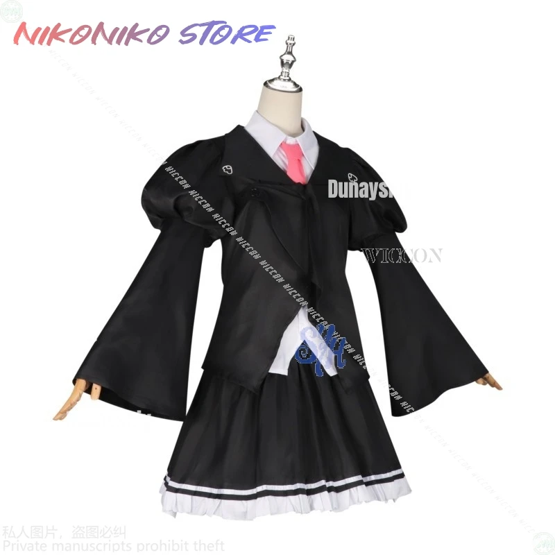 Anime Galgame Sakura No Uta Cosplay Misakura Rin Costume JK School Uniform Kawaii Black Mini Dress Sweet Goth Lolita Halloween - view 3