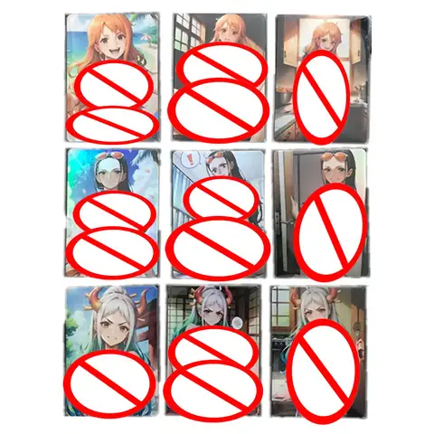 9pcs/set Sexy Card Anime One Piece Nami Yamato Robin Goddess Nude Card ACG 18+ Toy Adult Gift Game Comic Collection Card