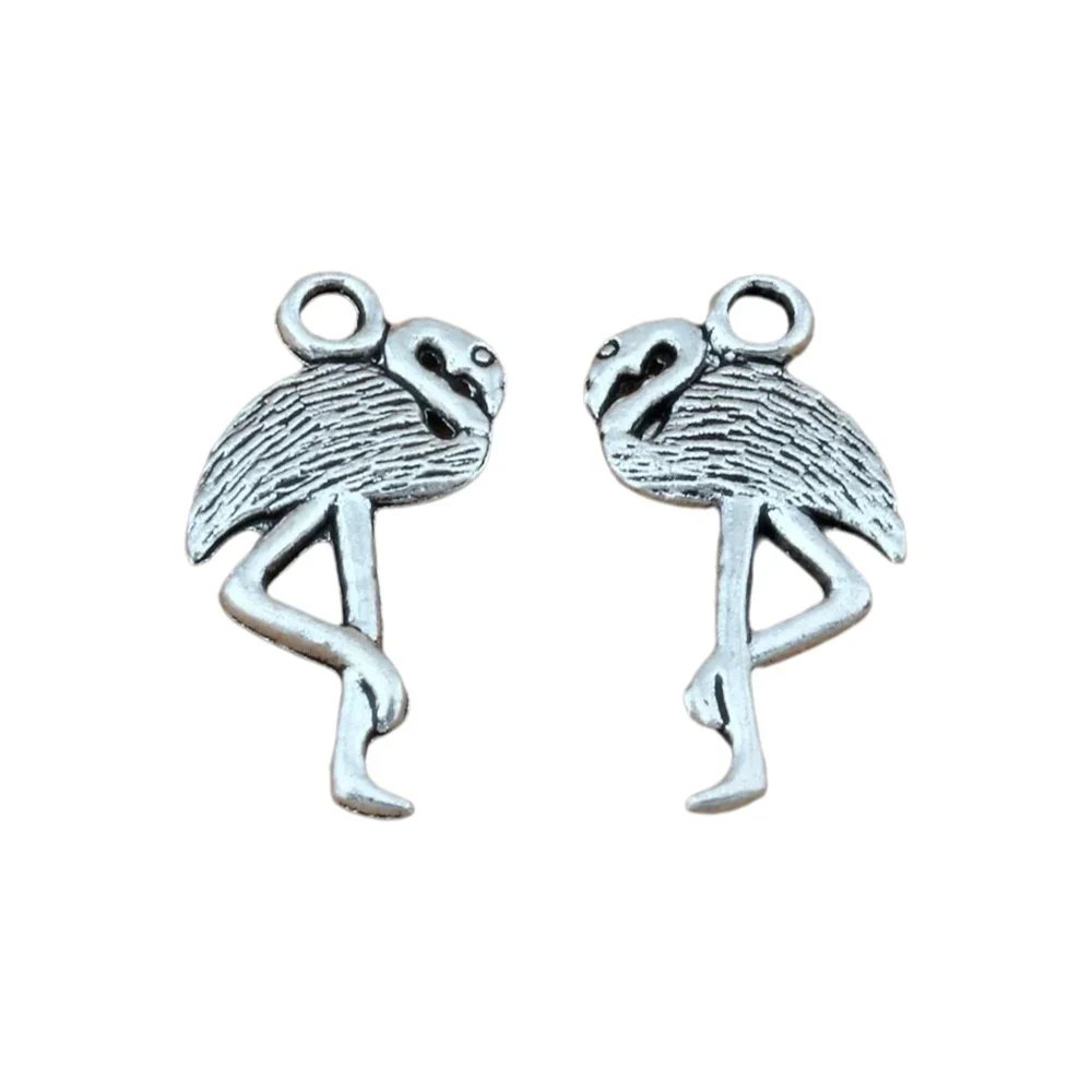 150Pcs Flamingo Crane Alloy Charms Pendants For Jewelry Making DIY Accessories 12x23.5mm A-272