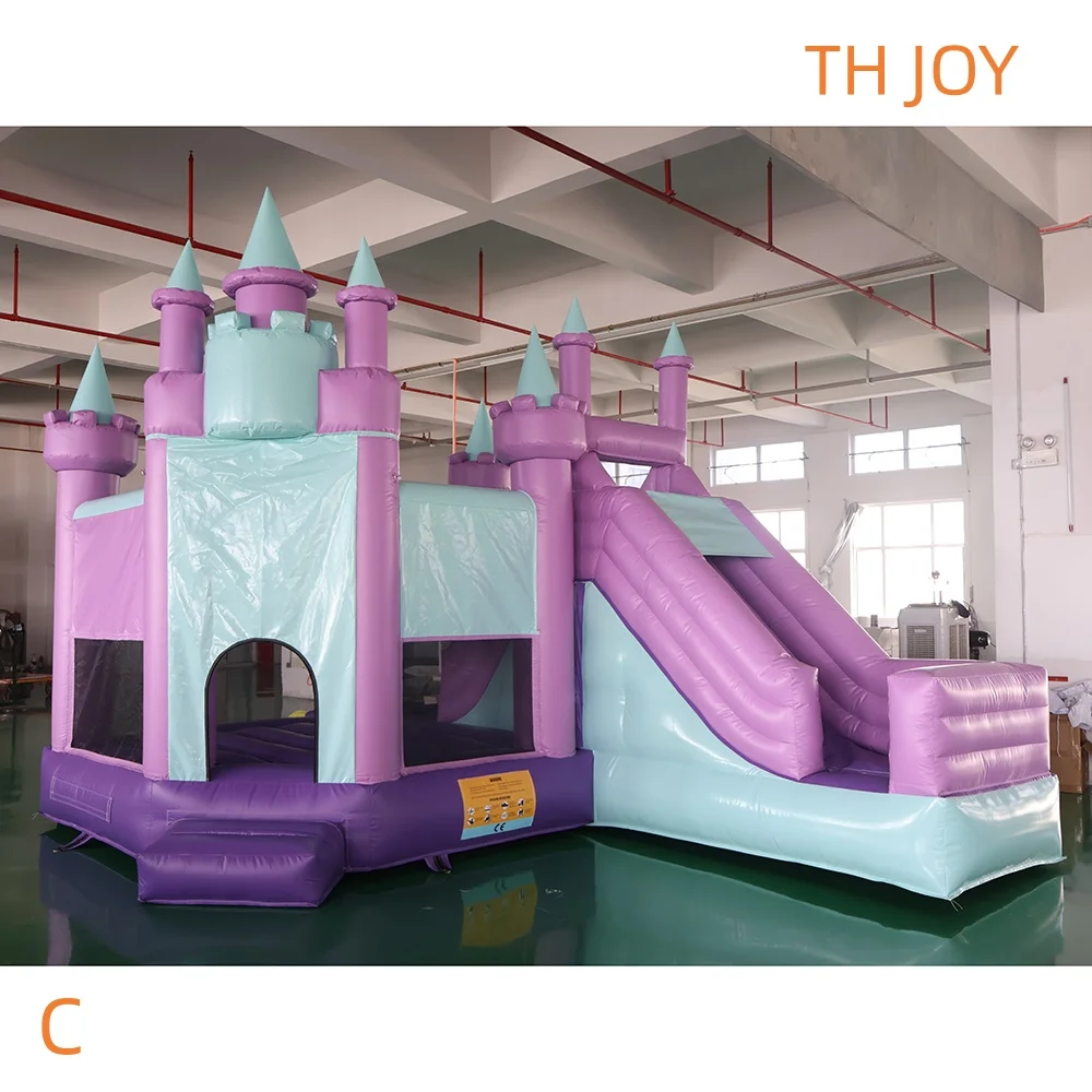 

5x4m giant inflatable princess bouncy castle commercial inflatable bouncy house with slide combos