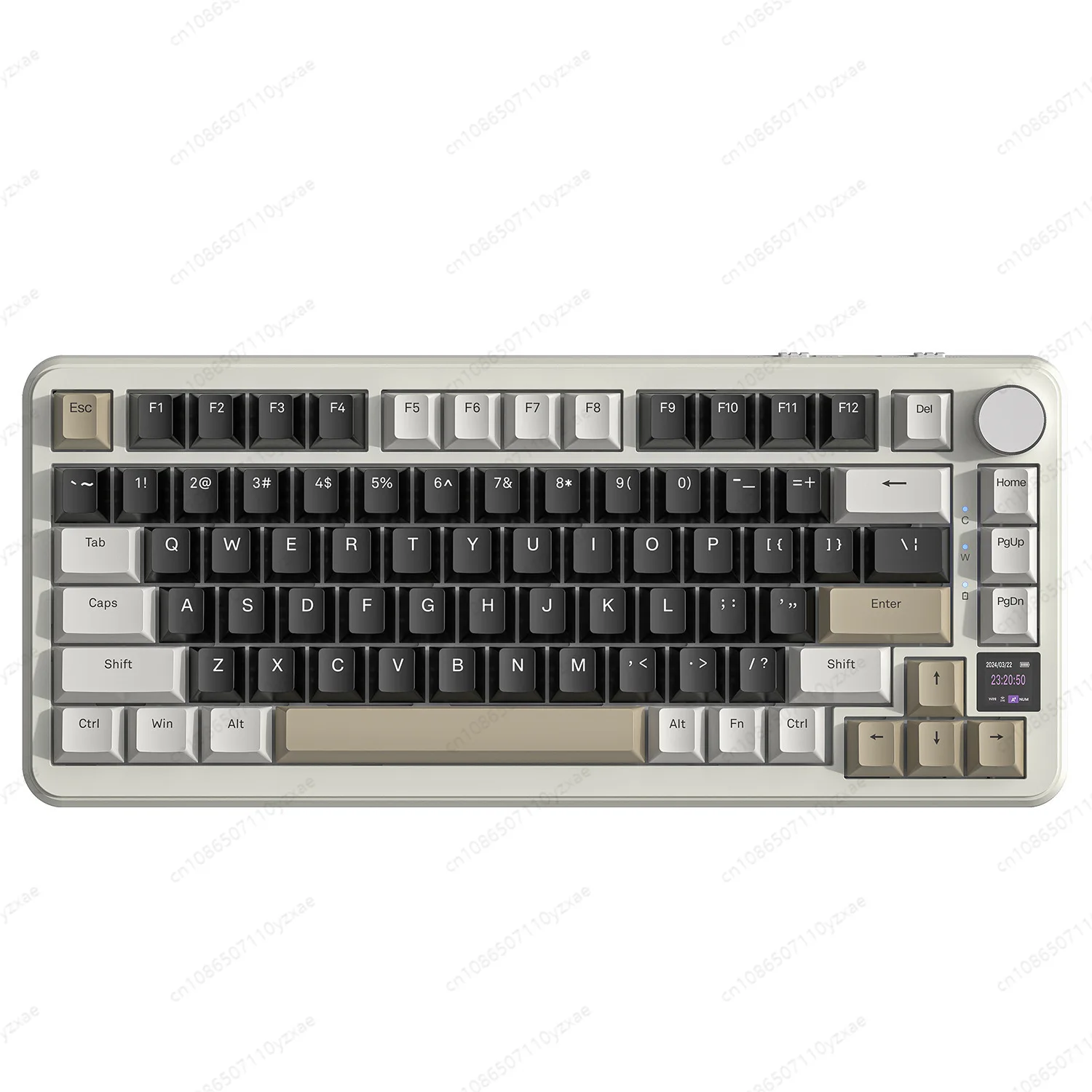 2024 New AL66 Mechanical Keyboard Aluminium Alloy Multifunctional Knob Three Mode RGB Gaming Keyboard Hot Swap Gasket Pc Gamer