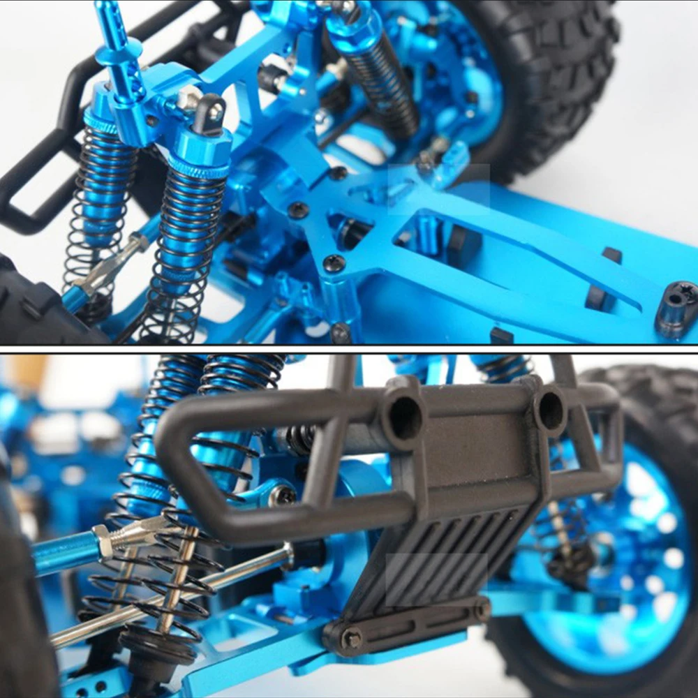 Metal Aluminum Blue Full Set Upgrade Parts Shock Absorber CVD Chassis Gear for HSP 1/10 Scale RC Car Monster Truck 94108 94111