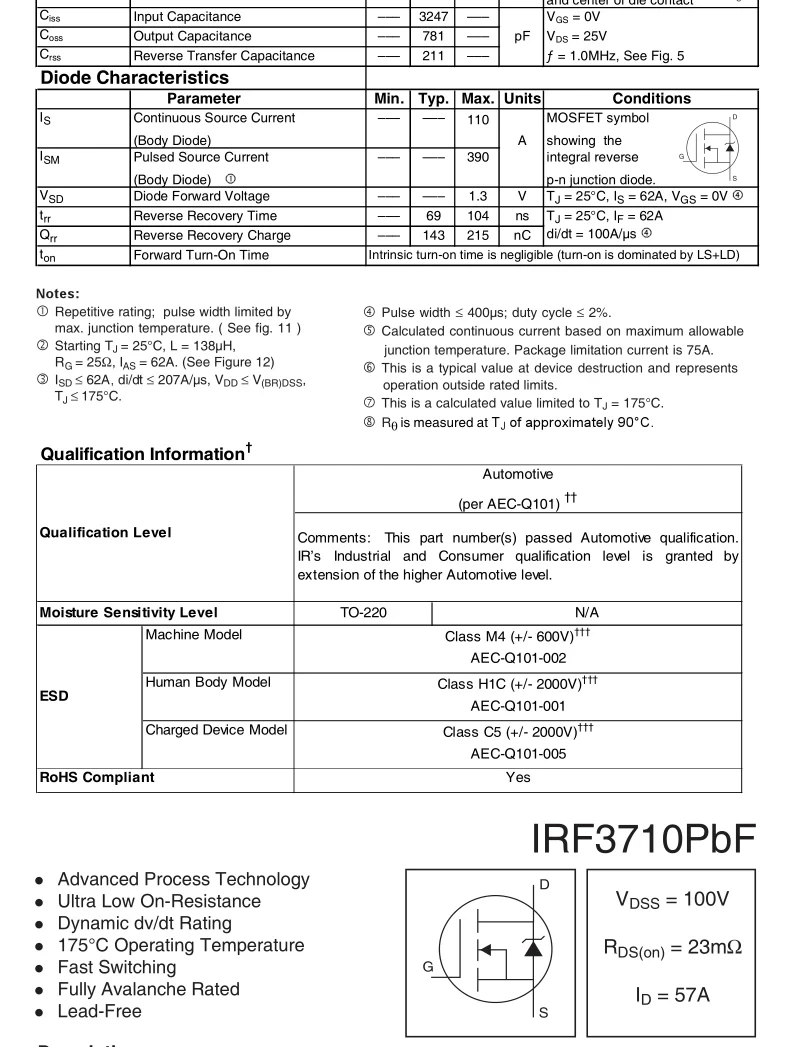 5 Stück IRF3205PBF IRF3205 TO-220 IRF3710 IRF3808 IRF4905 IRF5210 IRF5305 IRF8010 IRF3708 IRF1404 IRF1405 IRF1407 IRF2804 IRF2807 – Detail 5
