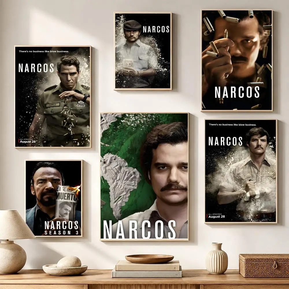 TV Crime Drama Narcos Poster High-definition waterproof stickers, suitable for home décor,holiday decorations