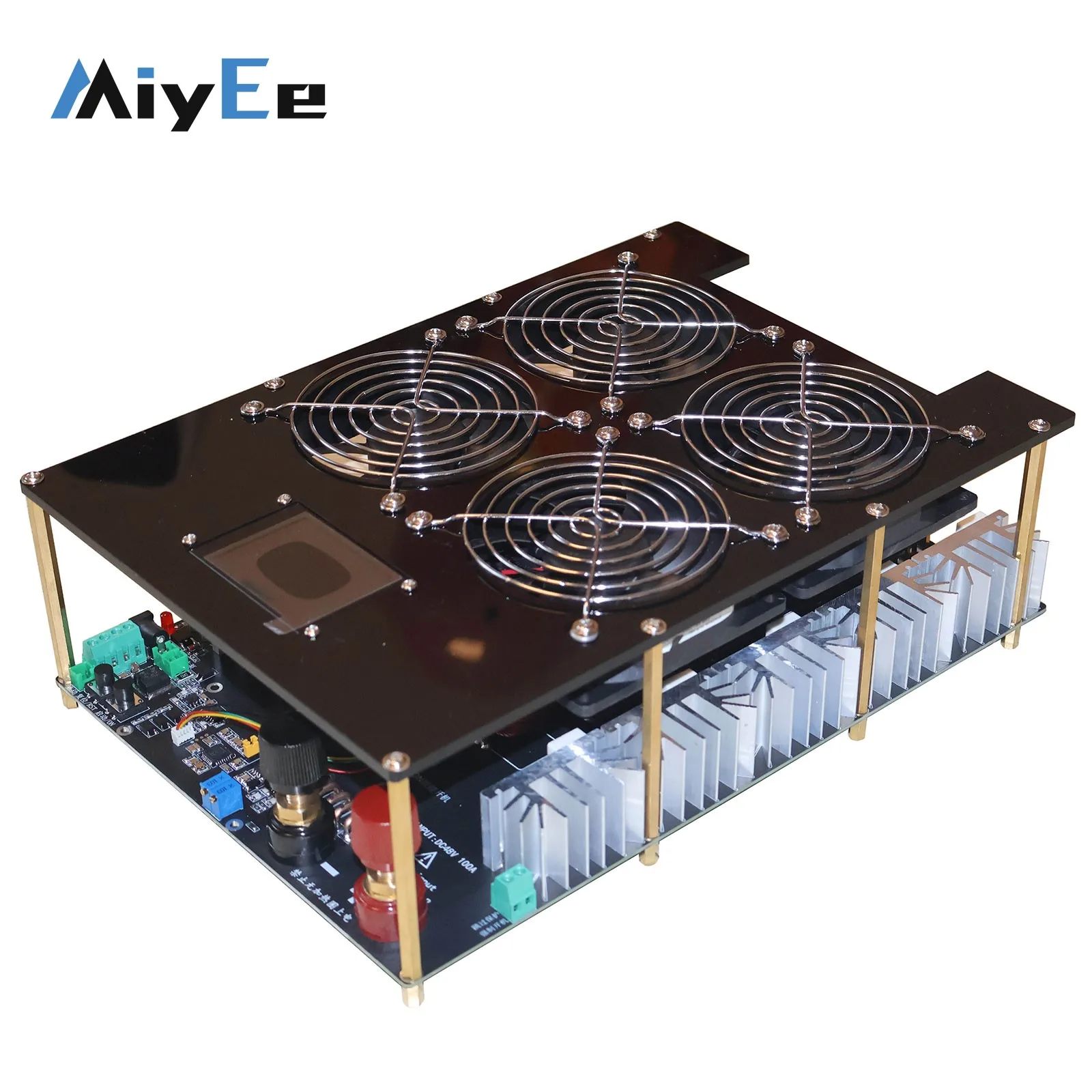 طقم سخان حثي 5000 وات مع مضخة مياه لملف تسخين اللوحة الرئيسية ذات 4 مراوح وإمدادات طاقة 12 فولت 2 أمبير