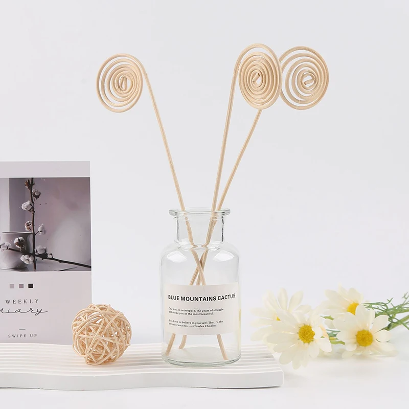 5pcs Aromatherapy Sticks Natural Reed Fragrance Aroma Oil Diffuser Vine Aroma Volatile Stick Leaf Shaped Diffuser Sticks