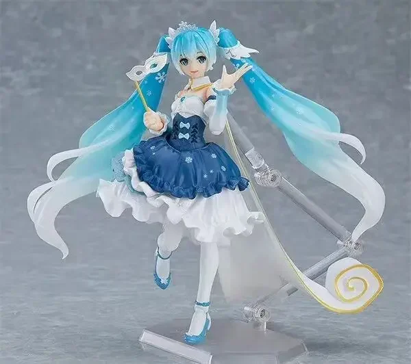 2024 NEW 15CM Hatsune Miku Kaito Anime Figma EX-054 Snow Miku 2019 Statue Figure Model Hatsune Miku Toys Gift