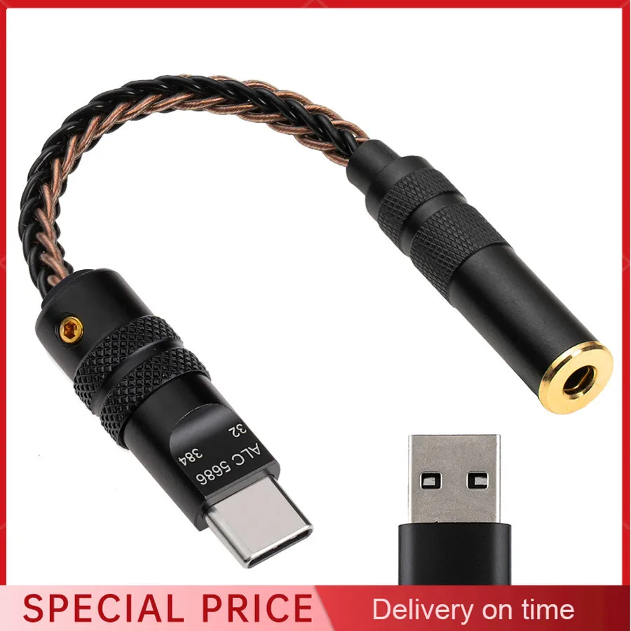 새로운 ALC5686 USB Type-C ~ 3.5mm DAC Amp 이어폰 증폭기 디지털 디코더 AUX 오디오 케이블 어댑터 변환기