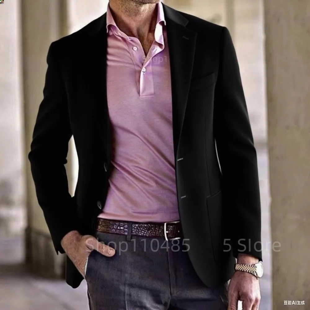 

Льняной приталенный костюм на одной пуговице, летняя мужская повседневная модная смокинг для свадьбы, жениха, пиджак, праздничное пальто 6XL-XS