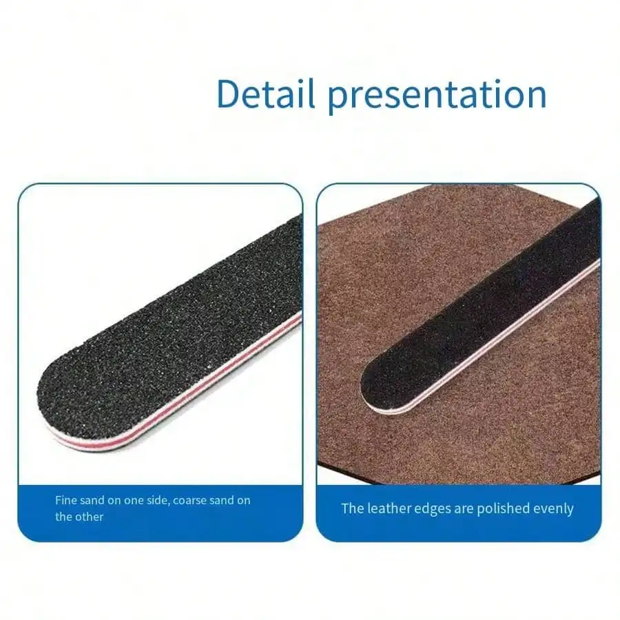 1pc Reusable Nail File Double Sided Black Emery Board Professional Manicure Pedicure Tool Heavy Duty Nail Buffer Polisher For Acrylic Natural Nails Home Salon Care Essential