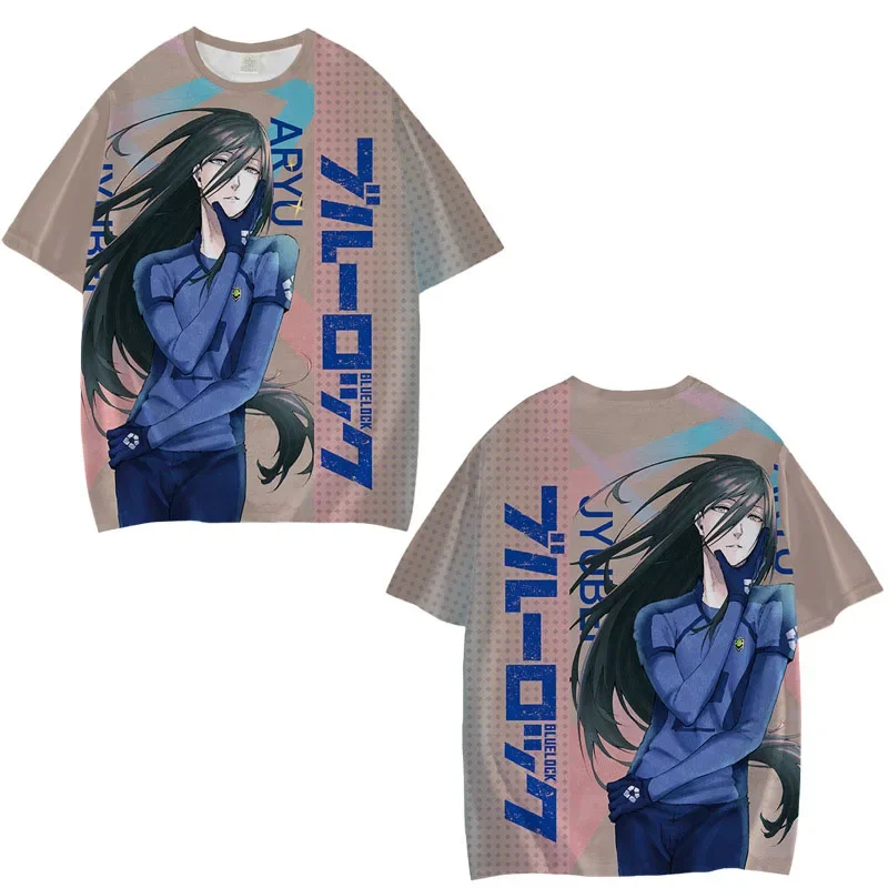 Blue Lock Tshirt Anime Unisex Tee Cosplay Chigiri Hyouma Nagi Seishirou 3D t-Shirt Short Sleeve Casual Top