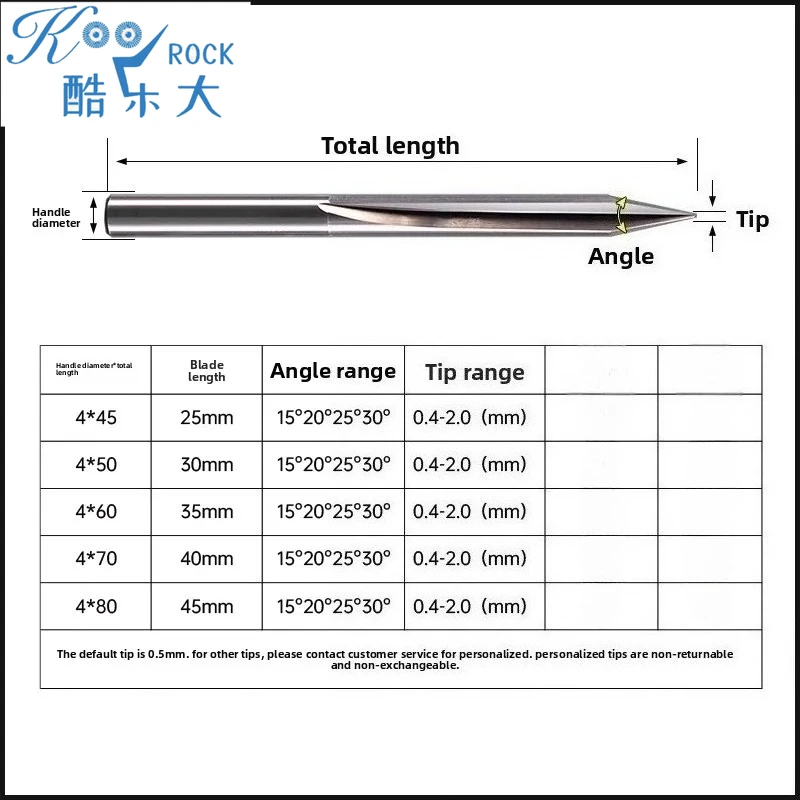 

Tapered 2-Flute Square Groove Pointed Engraving Bit, CNC Woodworking Router Cutter,Tungsten Carbide 2-Edged Right-Angle Slot Tip