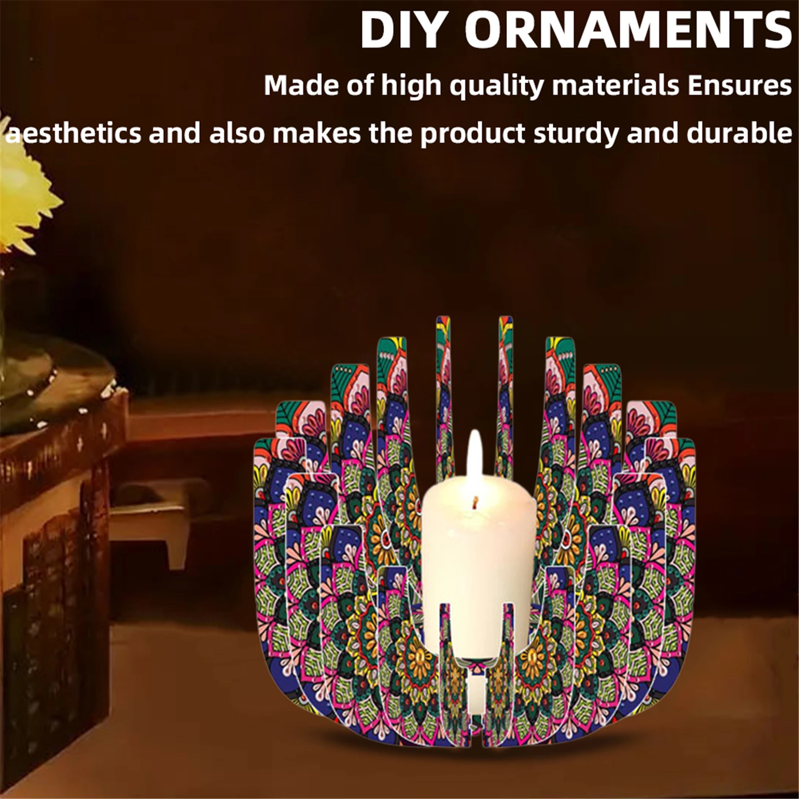 

DIY Diamond Art Painting Kits of Candle Holder for Home Decor Gift