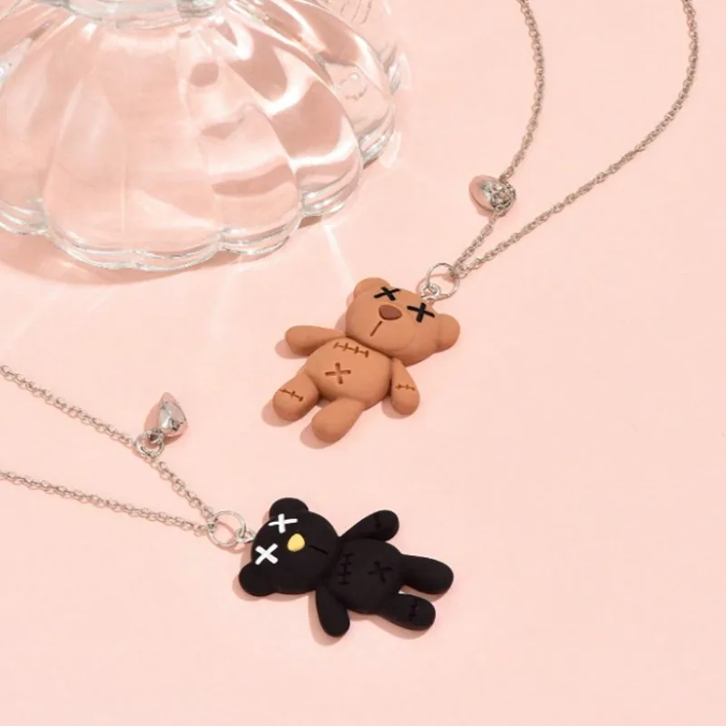 زوجين الربط الحب قلادة الدب الراتنج المغناطيسي