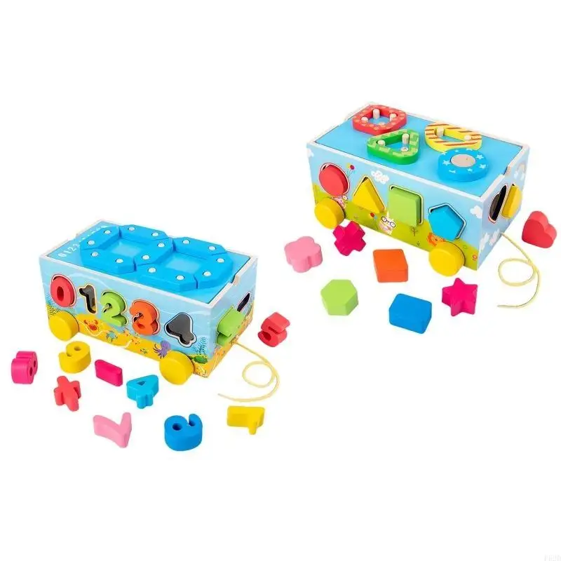 F62Dシェイプ番号マッチング数学バスおもちゃ早期学習おもちゃカーニバルパーティーの好意