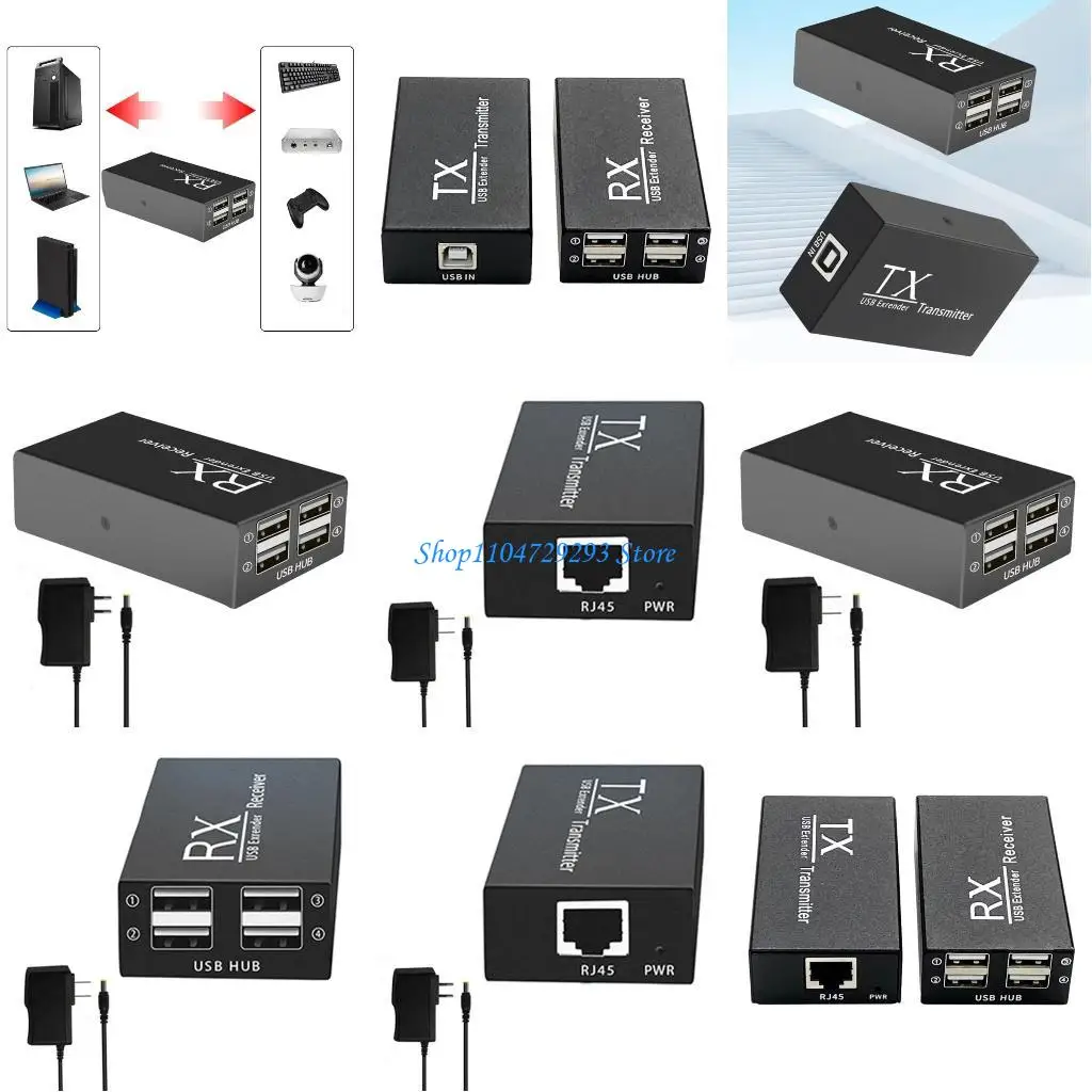 

Y2GD USB 120M Extenders RJ45 Cable USB Metal Transmitters 120M Extenders Receiver