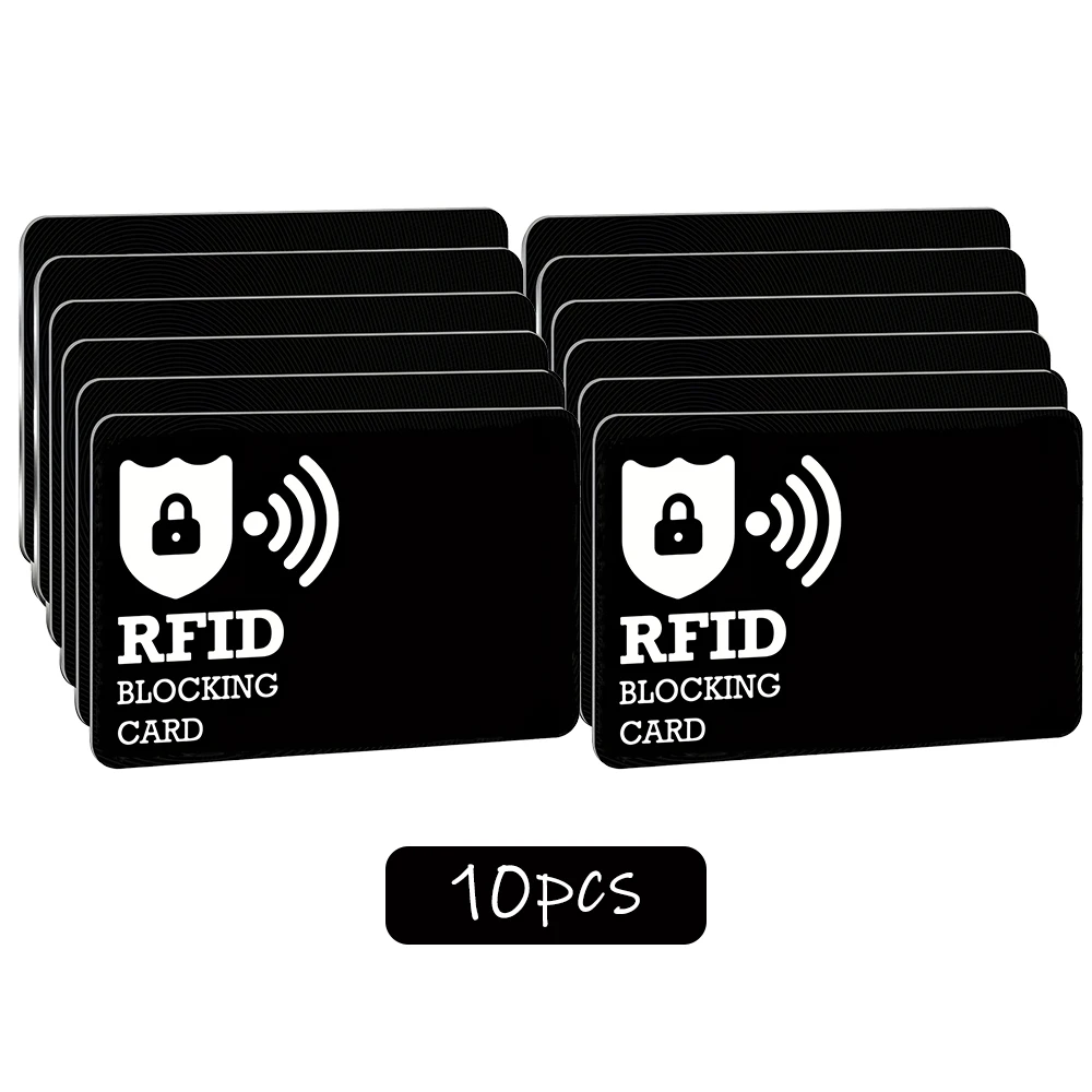 5/10Pcs RFID Blocking Cards NFC Debit Credit Cards Passport Protector Blocker Card Set Smart Anti-Theft Thin Design RFID Blocker
