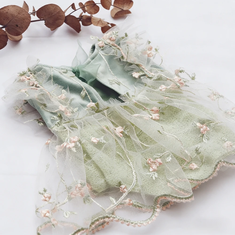Newborn Girl Photography Romper Embroidered Floral Tulle Outfit Newborn Photo Shoot Outfit Boho Newborn Photoshoot Outfits