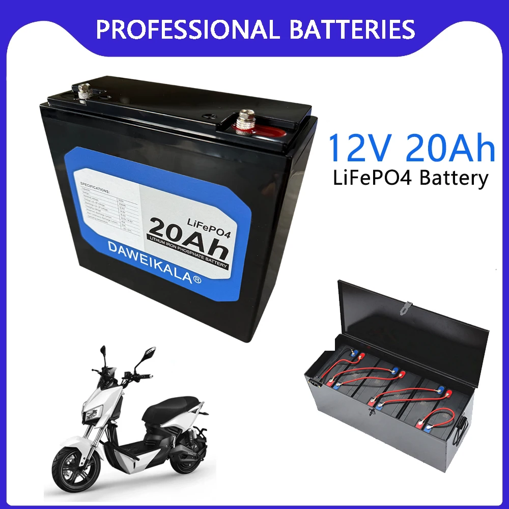 12V rechargeable battery Built-in BMS 12V LiFePo4 Rechargeable Supply Run in Series or Parallel for 36V 48V electric vehicles