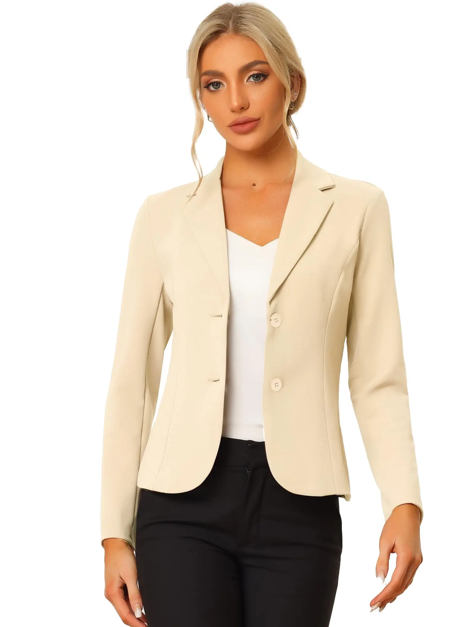 Womens Casual Blazer Fashion Jacket Long Sleeve Open Front Work Office Suit Blazer