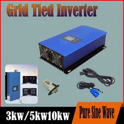 3kW 5KW Wind MPPT Power On Grid Tie Inverter With Limiter Sensor Pure Sine Wave 110V 220V For 24V 48V Wind Turbine Generator