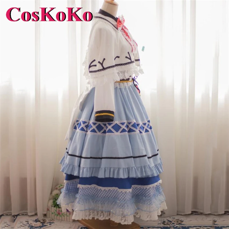 CosKoKo [Customized] Hinanawi Tenshi Cosplay Anime Game Touhou Project Costume Gorgeous Sweet  Dress Party Role Play Clothing