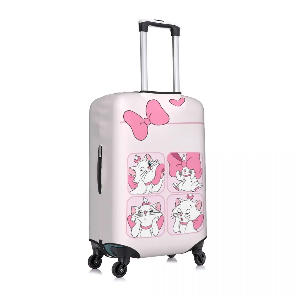 Marie Cat Suitcase Cover Animal Print Cruise Trip Protector Flight Elastic Luggage Supplies