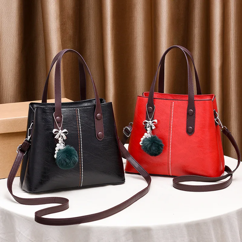 New Texture Large-capacity One-shoulder Slanted Women's Bag And Simple Mother-in-law Two-piece Bag purse