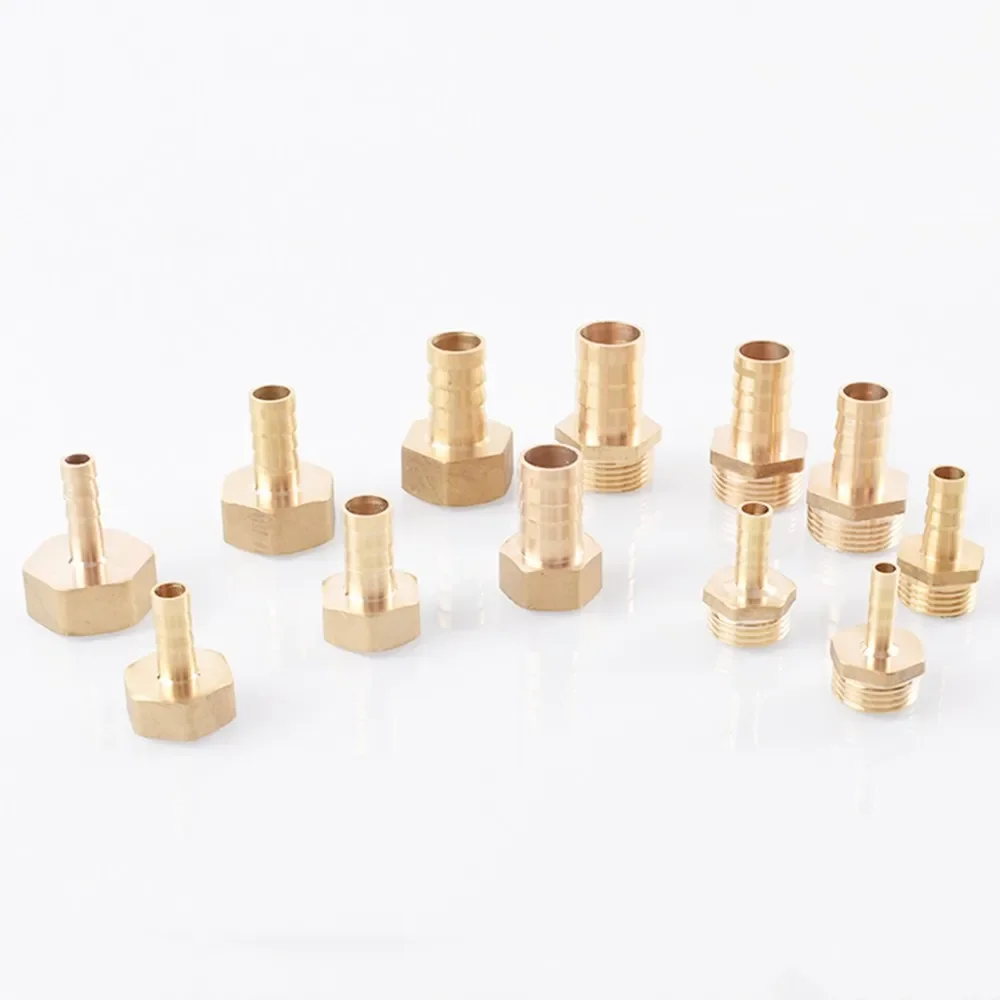 1Pc Brass Barb Tail Air Tube Hose OD 4 6 8 10 12 14 16 19mm-Male Female 1/8 1/4 3/8 1/2 3/4