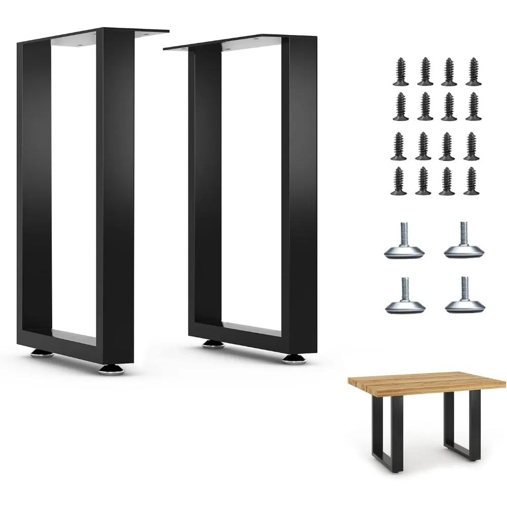 

16” Bench Legs,Metal Table Legs Heavy Duty Furniture Legs 16,Coffee Table Legs Side Table Legs,16”Height 11”Wide,Set of 2