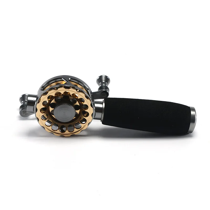 New arrived 50 CNC Carved full metal speed ratio wheel Line through the inside hollow reel Modified fishing reel set